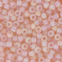 Miyuki seed beads 8/0 - Matted transparent pale pink ab 8-155FR